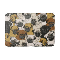 Grumpy Pugs / Funny Cute Pug Dogs Puppies Pattern
