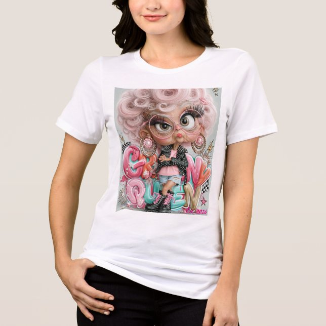 Grumpy Queen Pink Punk Tri-Blend Shirt (Front)