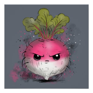 Grumpy Radish Poster