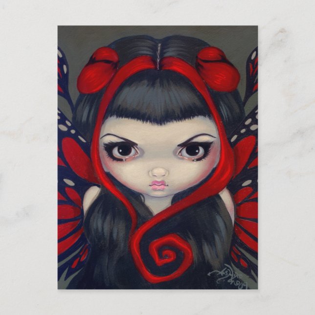 "Grumpy Red Fairy" Postcard (Front)