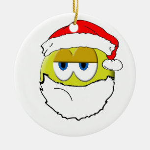 Grumpy Santa Ceramic Tree Decoration
