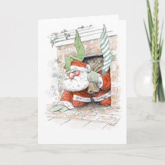 Grumpy Santa Christmas Card