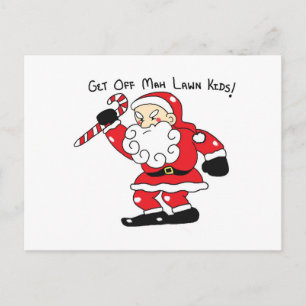 Grumpy Santa Holiday Postcard