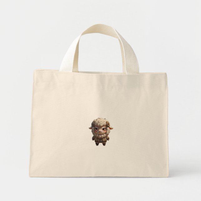 Grumpy Sheep Tote Bag – Fiercely Adorable (Front)