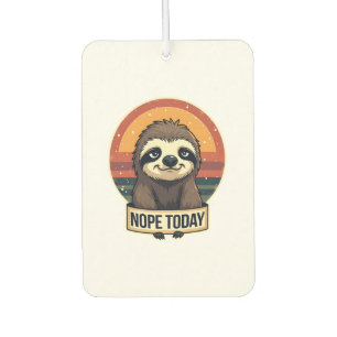 Grumpy Sloth Vintage Funny Retro Shirt Design Car Air Freshener