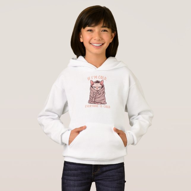 Grumpy Sphynx Cat Cold Humor Illustration (Front Full)