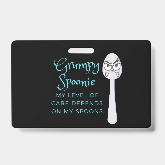 Grumpy Spoonie  ID Badge (Front)