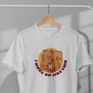 Grumpy Squirrel Cartoon T-Shirt