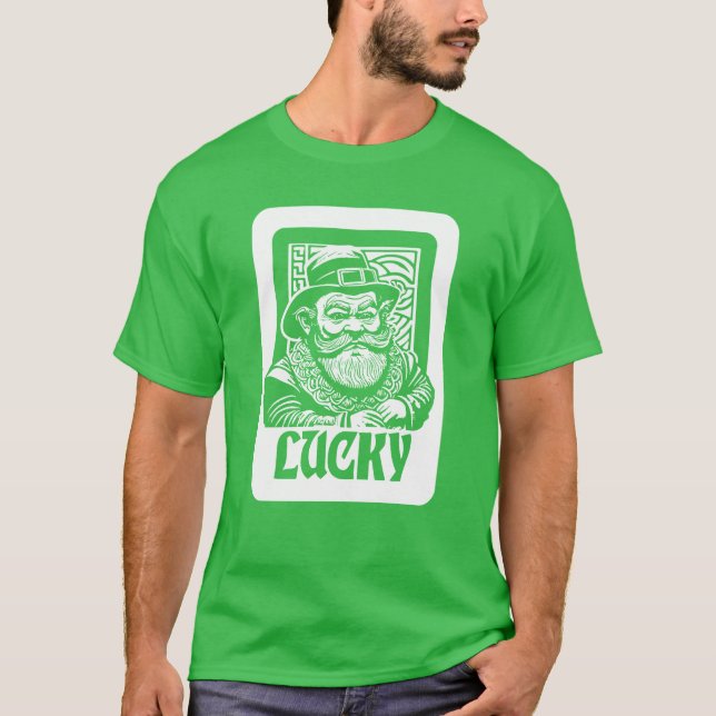 Grumpy St. Patrick's Day Leprechaun T-Shirt (Front)