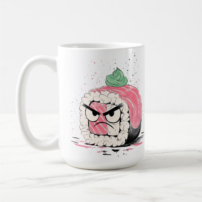 Grumpy Sushi Coffee Mug (Left)