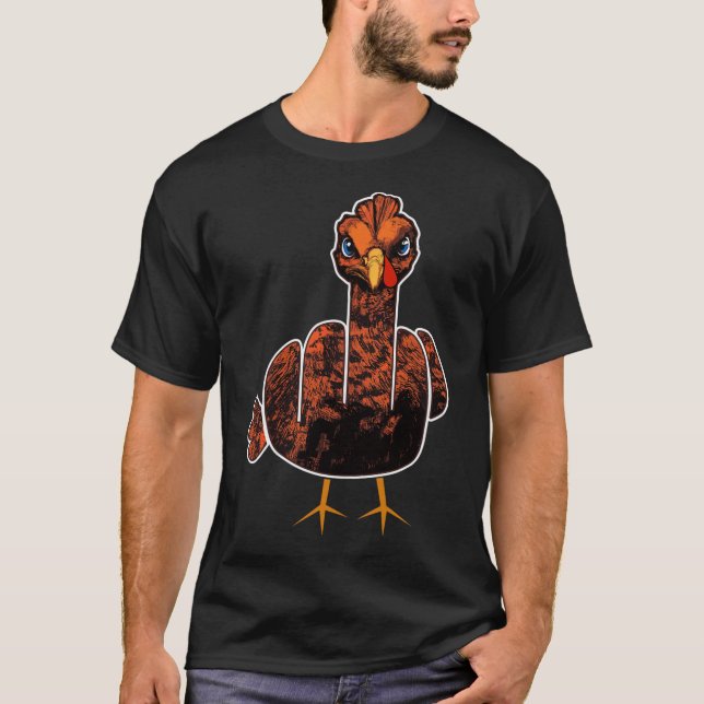Grumpy Thanksgiving Turkey  T-Shirt (Front)