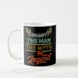 Grumpy The Man The Myth The Legend Vintage Coffee Mug<br><div class="desc">Grumpy The Man The Myth The Legend Vintage Father's Day Gift. Perfect gift for your dad,  mum,  papa,  men,  women,  friend and family members on Thanksgiving Day,  Christmas Day,  Mothers Day,  Fathers Day,  4th of July,  1776 Independant day,  Veterans Day,  Halloween Day,  Patrick's Day</div>