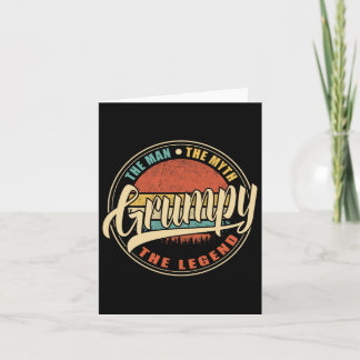 Grumpy The Man The Myth The Legend Vintage Retro F Card