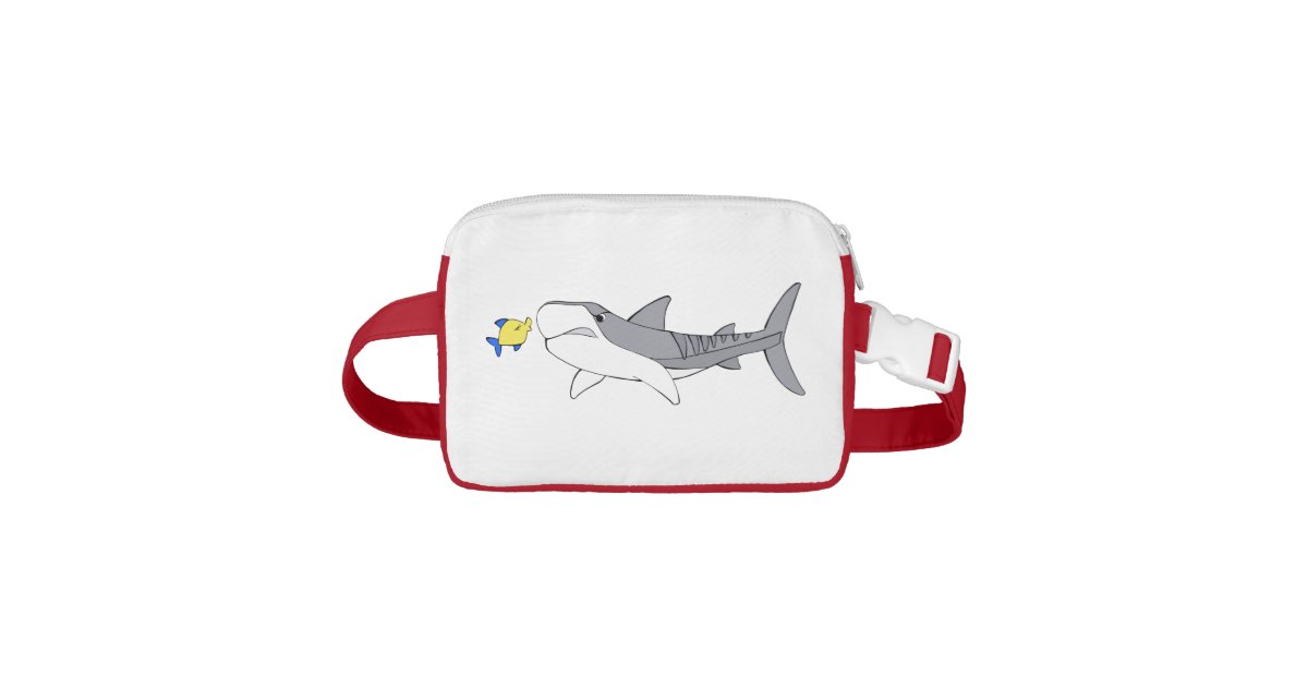 Grumpy tiger shark and cute yellow fish bum bag | Zazzle.co.uk