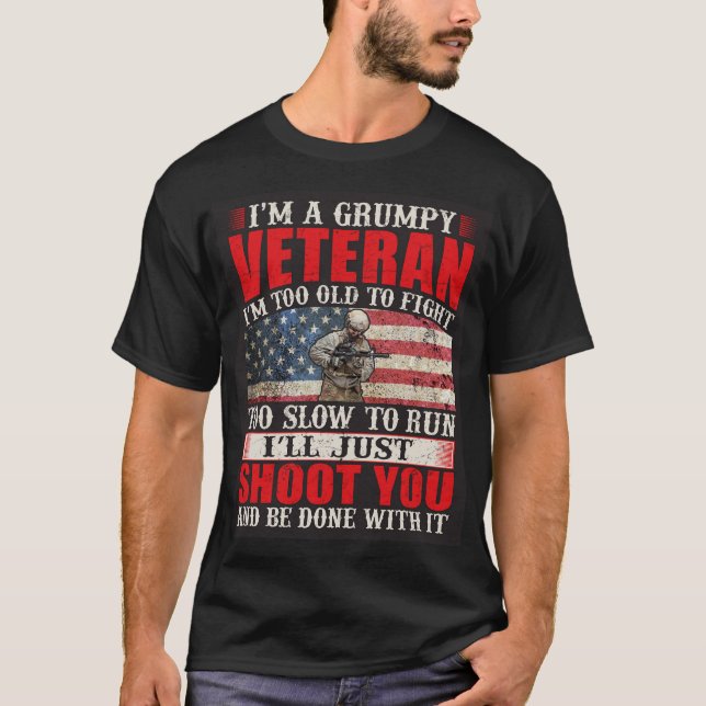 Grumpy Veteran T-Shirt (Front)