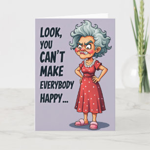 Grumpy Woman Birthday Card