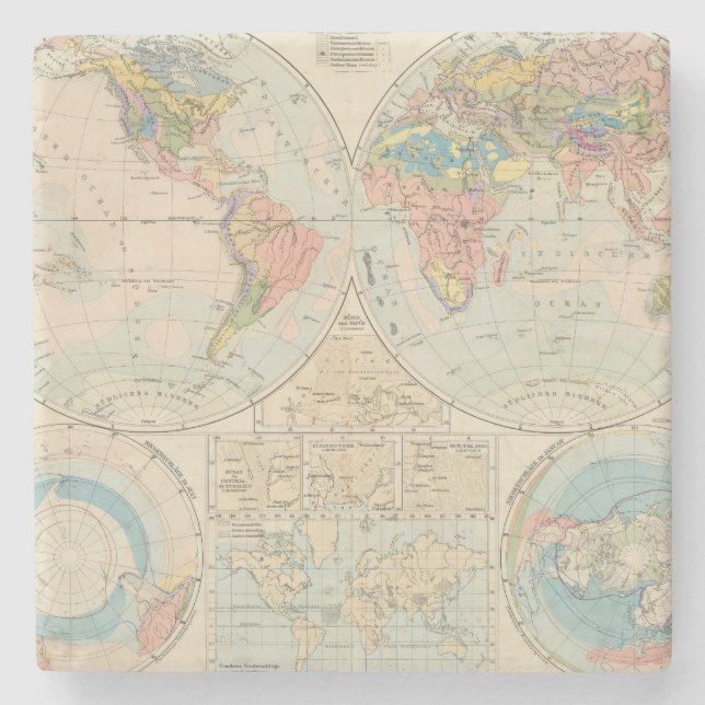Grund u Boden - Soil Atlas Map Stone Coaster (Front)