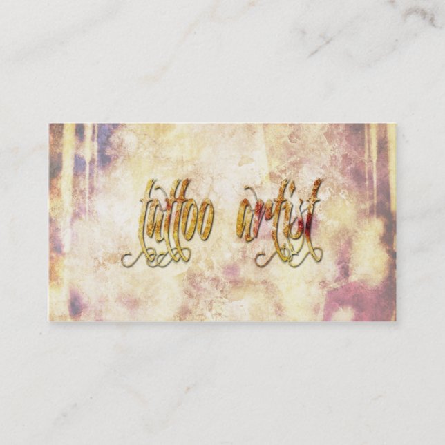 Grundge Tattoo Artist Business Card (Front)