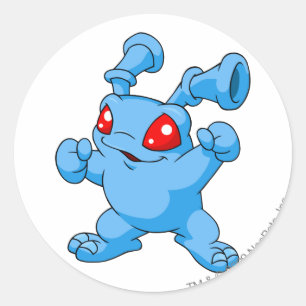 Grundo Blue Classic Round Sticker