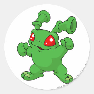 Grundo Green Classic Round Sticker