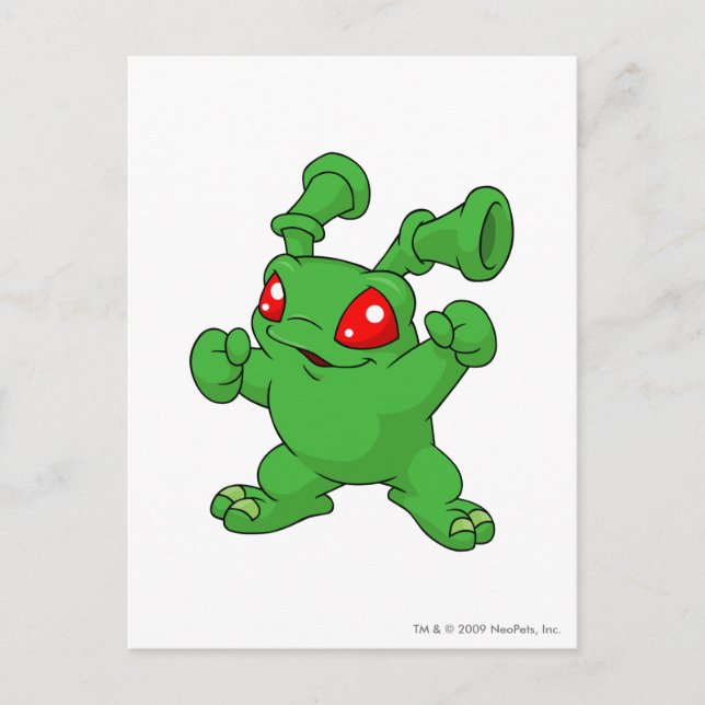 Grundo Green Postcard (Front)