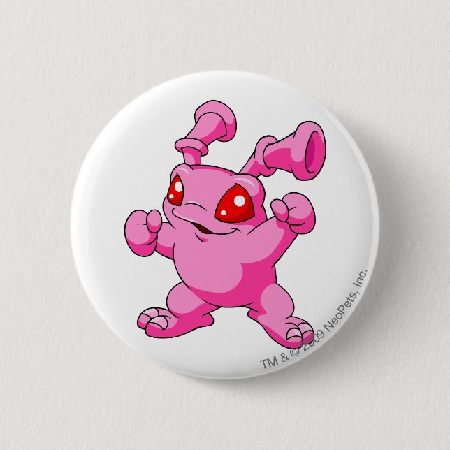 Grundo Pink 6 Cm Round Badge (Front)