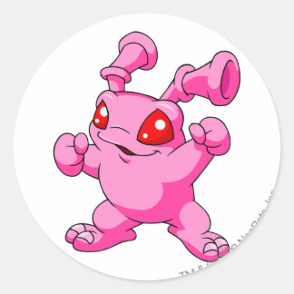 Grundo Pink Classic Round Sticker