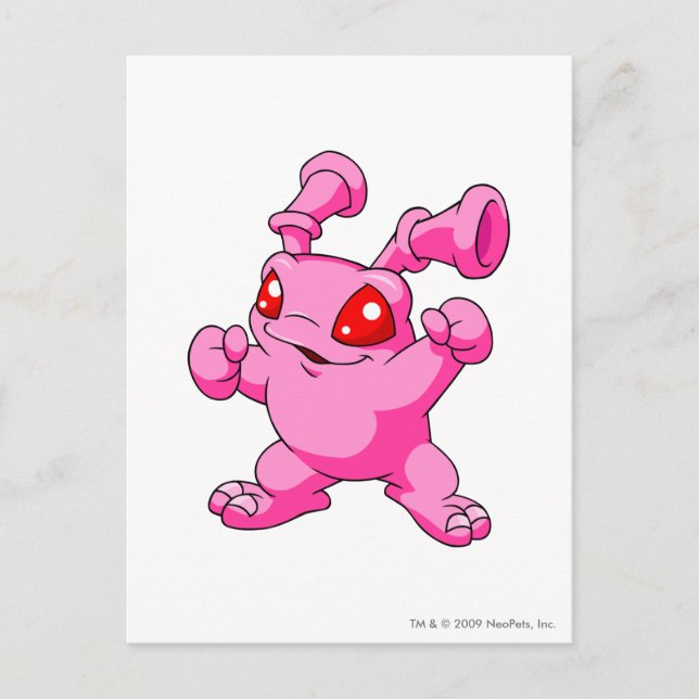Grundo Pink Postcard (Front)