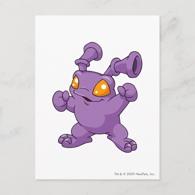Grundo Purple Postcard (Front)