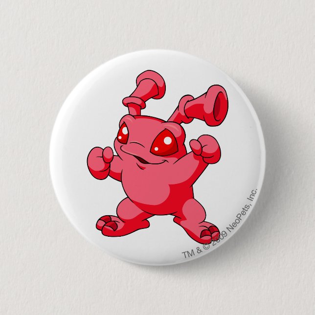 Grundo Red 6 Cm Round Badge (Front)
