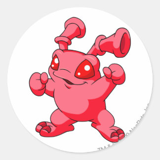 Grundo Red Classic Round Sticker