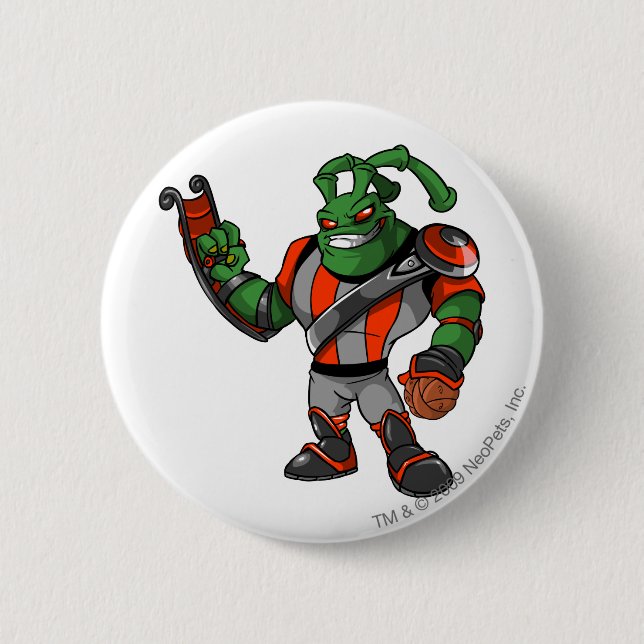 Grundo Virtupets Space Station Player 6 Cm Round Badge (Front)