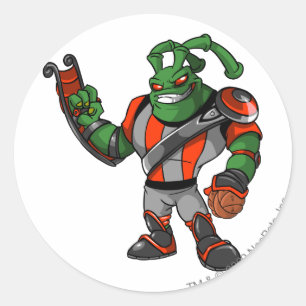 Grundo Virtupets Space Station Player Classic Round Sticker