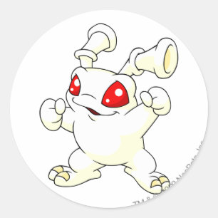 Grundo White Classic Round Sticker