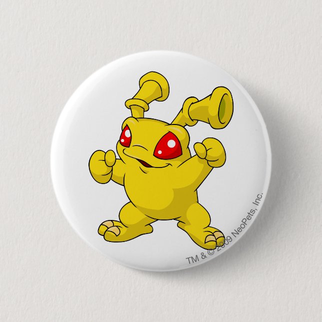 Grundo Yellow 6 Cm Round Badge (Front)