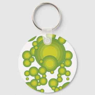 Grüne Blasen Key Ring