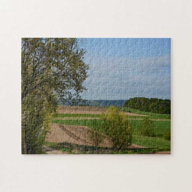 Grüne Landschaft Jigsaw Puzzle (Horizontal)