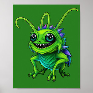 Grüne Monster-Grille -  Poster