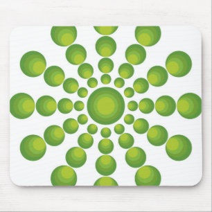 Grüner 70er Jahre-Style Mouse Mat