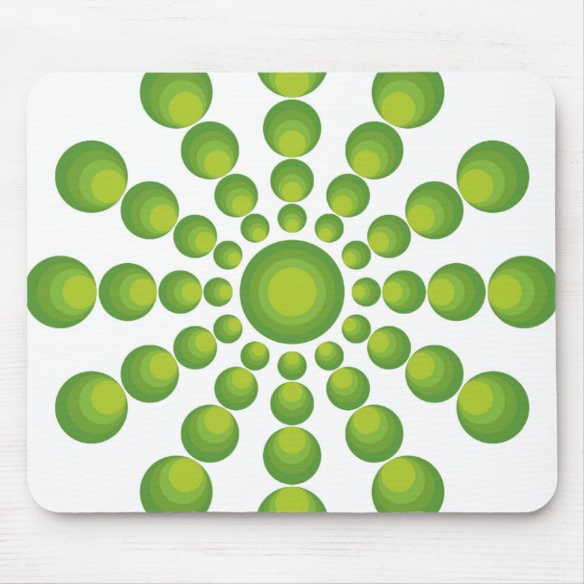Grüner 70er Jahre-Style Mouse Mat (Front)
