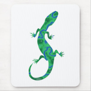 Grüner Gecko ArtDeco Mouse Mat