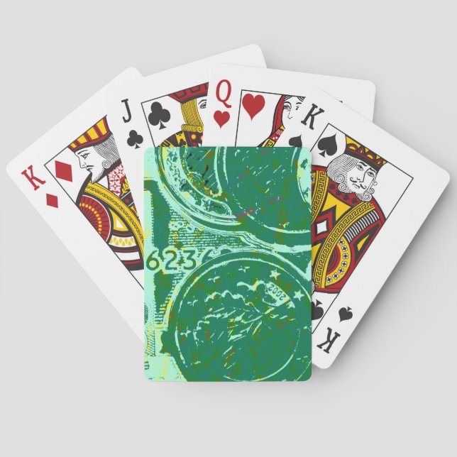 Grünes Geld Playing Cards (Back)
