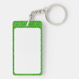Grünes Netz Kaleidoscope/Green Kaleidoscope Net Key Ring