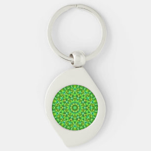 Grünes Netz Kaleidoscope/Green Kaleidoscope Net Key Ring