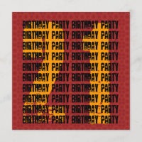 Grunge 21st Birthday Red Black Gold W1005
