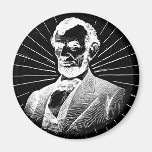 grunge abraham lincoln magnet