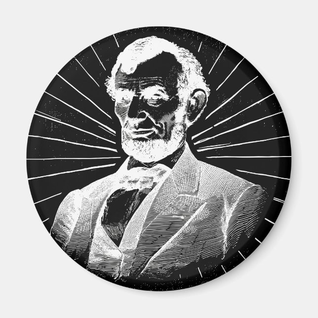 grunge abraham lincoln magnet (Front)