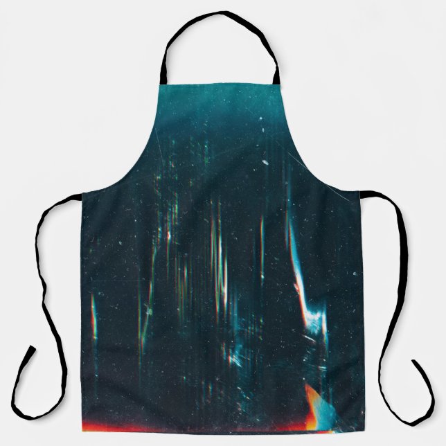 Grunge abstract background. Damaged screen. Orange Apron (Front)