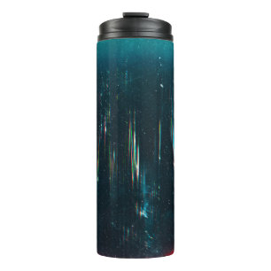 Grunge abstract background. Damaged screen. Orange Thermal Tumbler