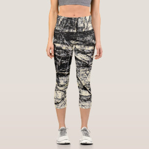Grunge abstract capri leggings